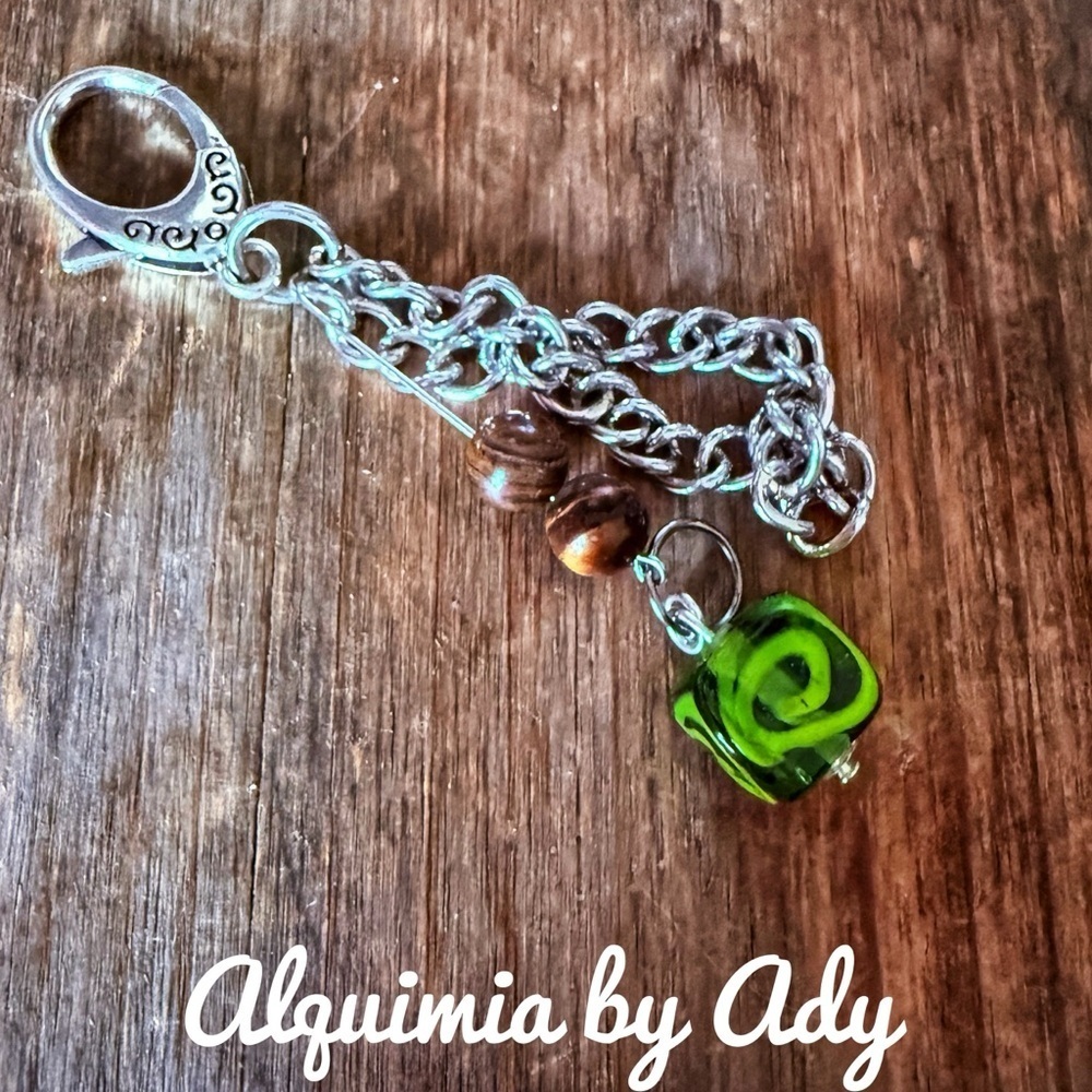 Alquimia Silver and tiger eye Key Holder bag charms - Picture 6 of 6